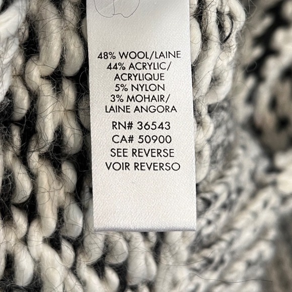 Calvin Klein Ck Womens Vtg Cable Knit 1/4 Button Mohair Wool Blend Sweater Sz Xl - Picture 4 of 8
